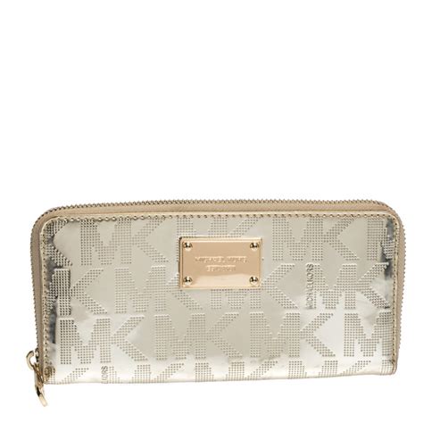 michael kors gold foil mirror wallet|mk wallets clearance.